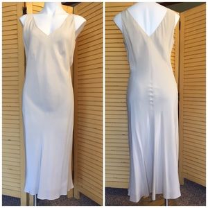 100% Silk Slip Dress in Cream size 12